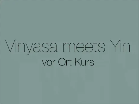 Vinyasa meets Yin